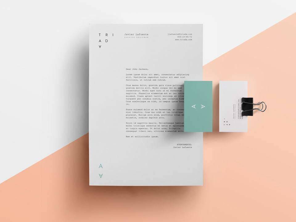 Business card red